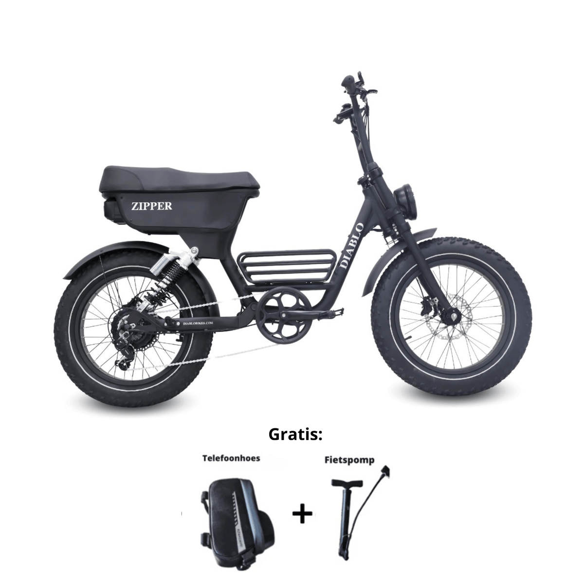 Fatbike Diablo Zipper - Zwart