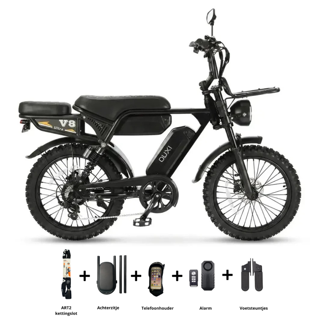 OUXI V8 Max Ultra Skinny - Dubbele accu - 2026 - Zwart