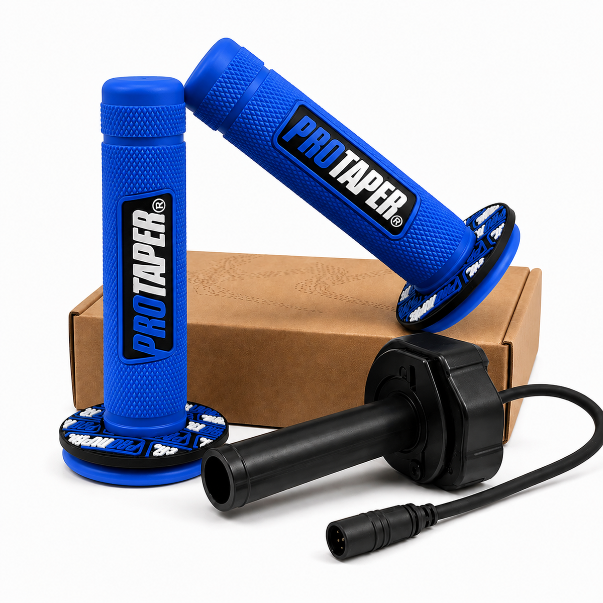 Pro taper gashendel blauw - draaigashendel tot 6km per uur (legaal)