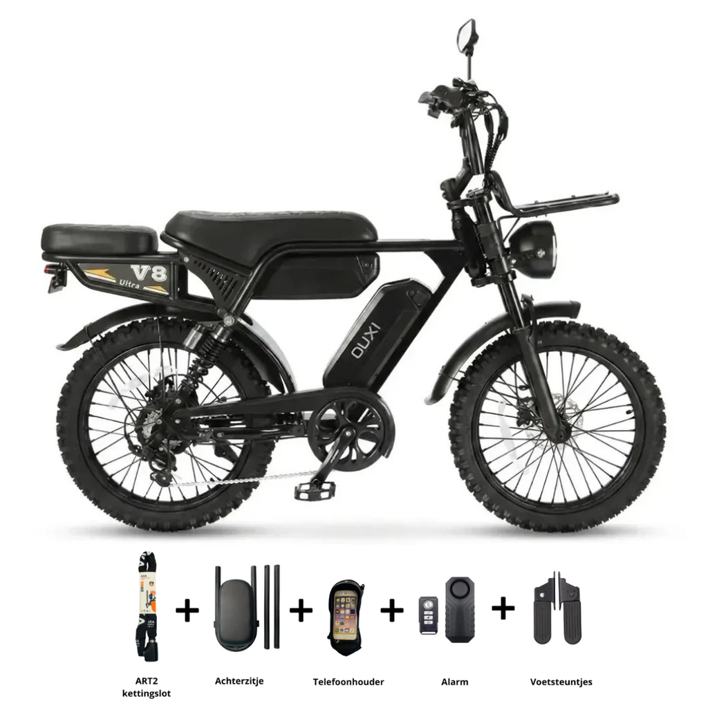 OUXI V8 Max Ultra Skinny - Dubbele accu - 2026 - Zwart